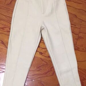 Elegant Cream Women's Trousers
